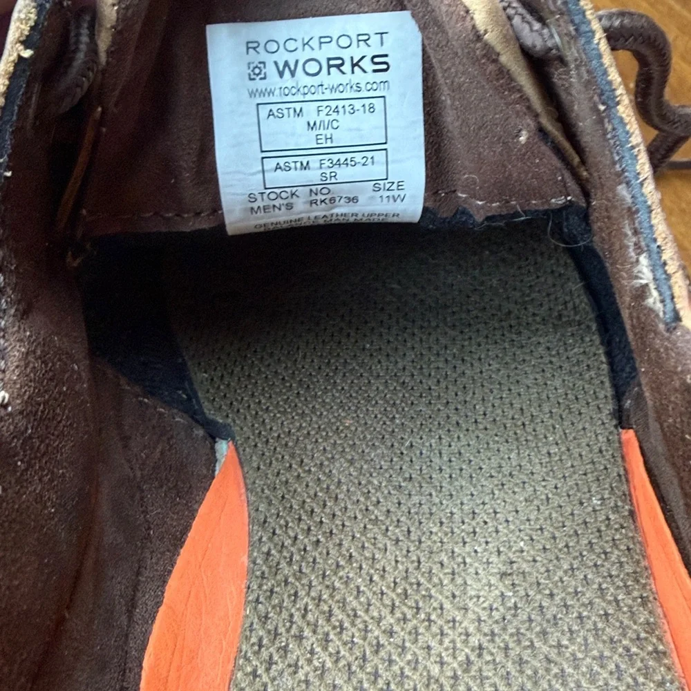 Rockport Works Steel Toe Boat Shoe Sz 11W